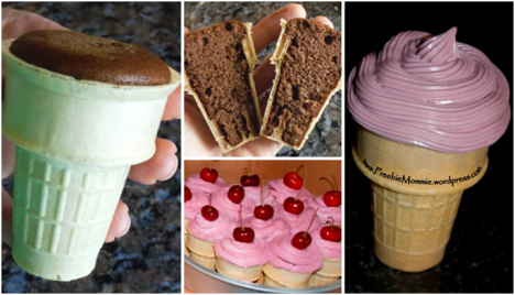 6 Cupcake Cone Collage